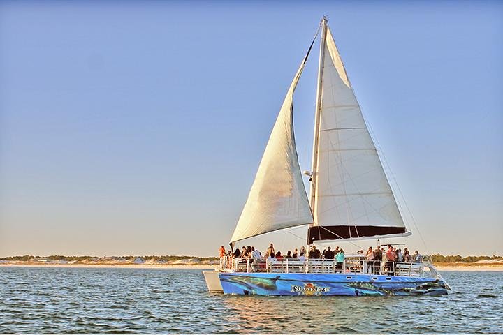 Dolphin Sunset Cruise in Panama City Beach on the "Island Time"