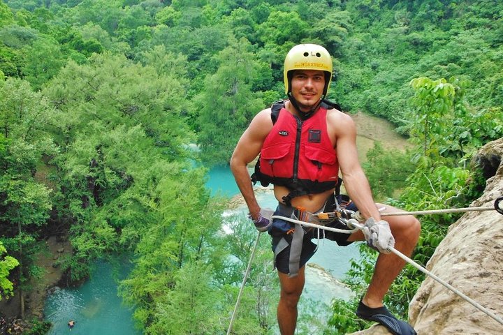 Rappelling beside Minas Viejas and Micos Waterfall