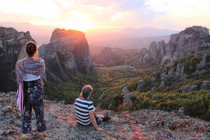 Meteora Sunset with Monastery & Hermit Caves Tour in Small Group