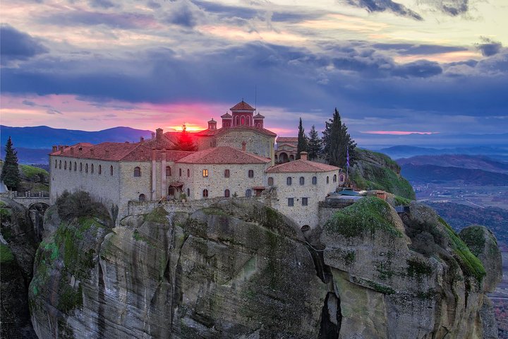 Meteora Sunset with Monastery & Hermit Caves Tour in Small Group