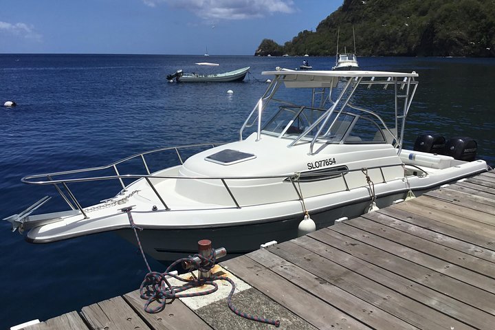 Private All Inclusive Speedboat to Soufriere with Lunch, Mud Bath & Waterfall
