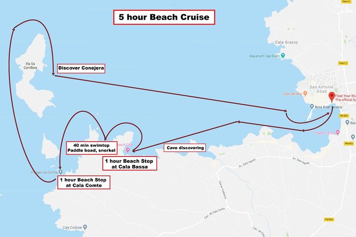 Ibiza Beach Hopping Cruise with Paddleboards, Drinks and Food 6h