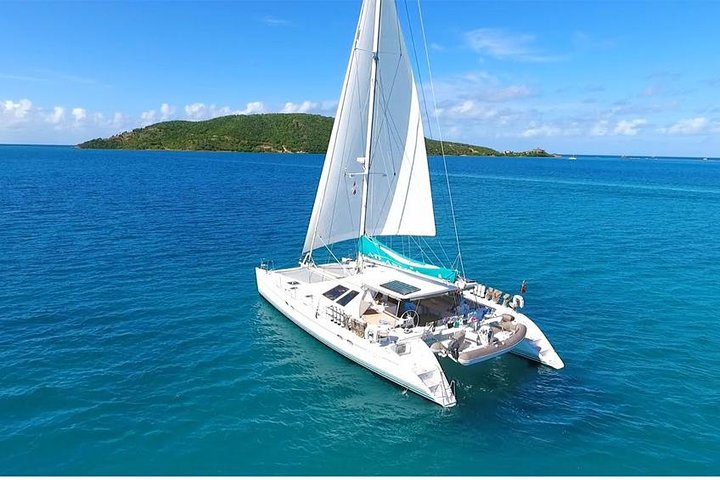 Catamaran Adventure Full Day: Ile aux cerfs,GRSE Waterfall,Snorkeling &BBQ Lunch