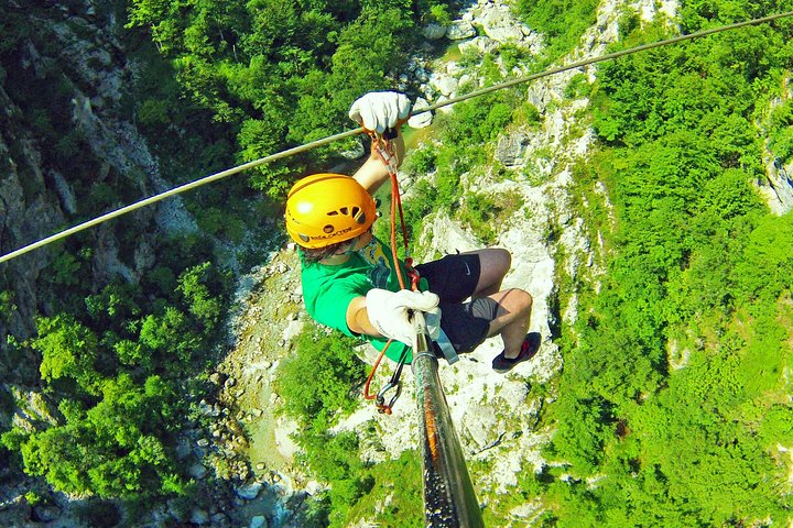 Bovec Zipline - canyon Ucja - the longest zipline in Europe