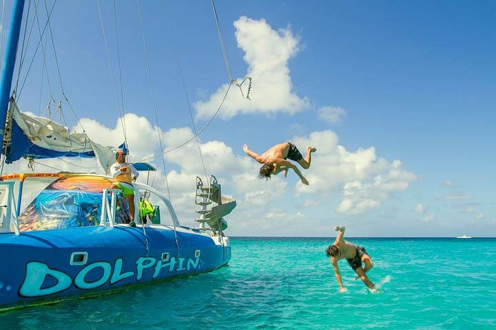Dolphin Catamaran Snorkel and Sail with Open Bar