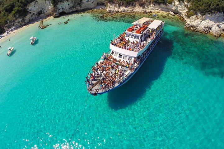 Full-Day Boat Tour of Paxos Antipaxos Blue Caves from Corfu