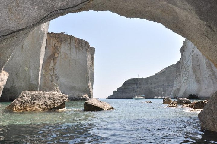 Best of Milos and Poliegos Catamaran snorkelling Cruise with BBQ