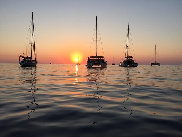 Santorini Sunset Luxury Sailing Catamaran Cruise with BBQ, drinks, transfer