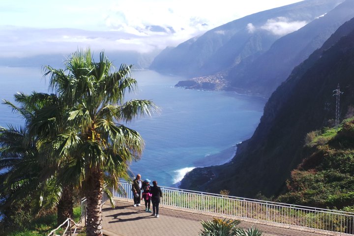 Porto Moniz, Seixal, Fanal Forest, Cliff Skywalk in Open Roof 4X4