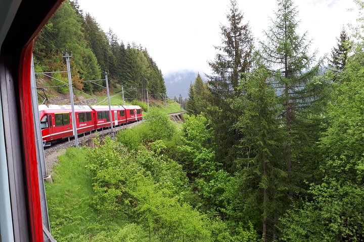 Bernina Red Train, Swiss Alps & St Moritz From Milan