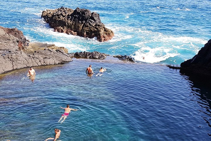 Porto Moniz, Seixal, Fanal Forest, Cliff Skywalk in Open Roof 4X4