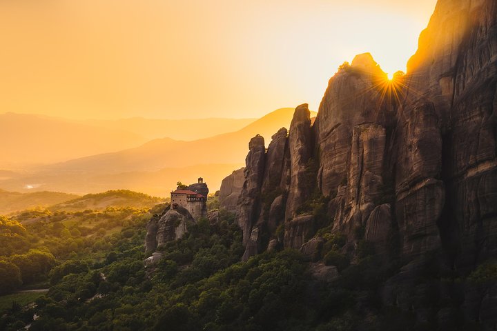 Meteora Sunset with Monastery & Hermit Caves Tour in Small Group