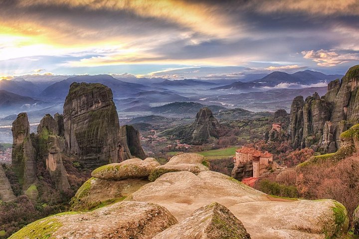Meteora Sunset with Monastery & Hermit Caves Tour in Small Group