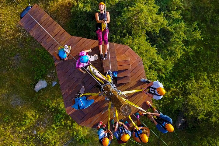 Ziplining across the Beautiful Gallatin River