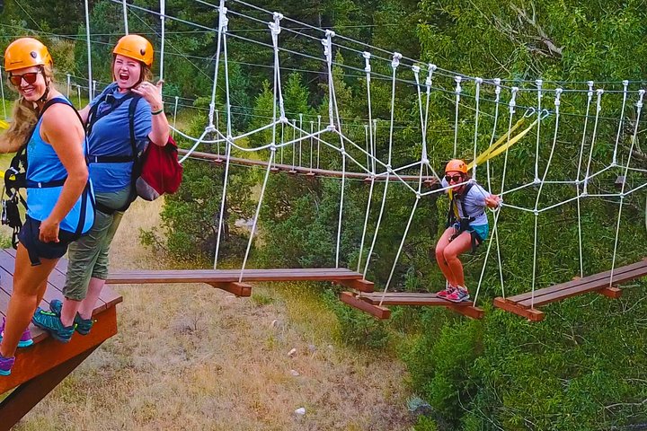 Ziplining across the Beautiful Gallatin River