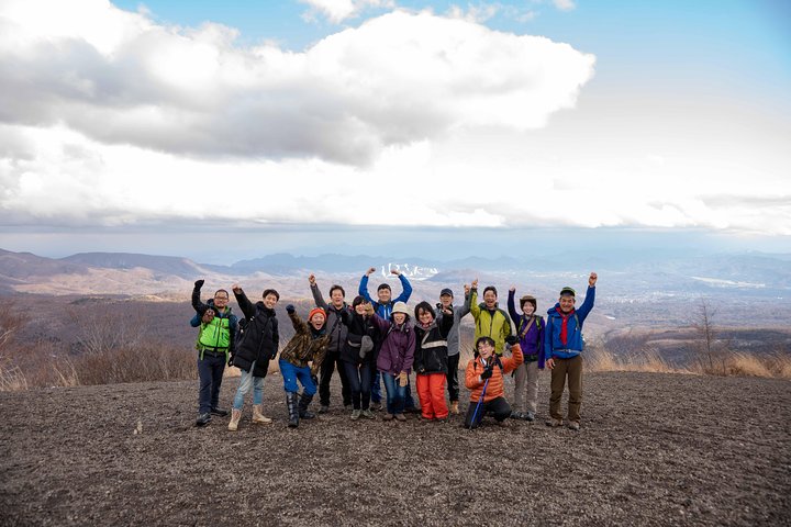 Trekking on the Mt. Asama with a great view
