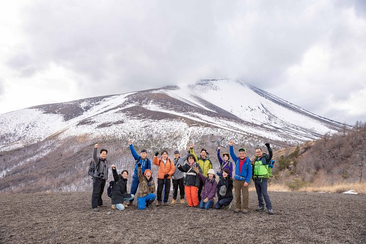Trekking on the Mt. Asama with a great view