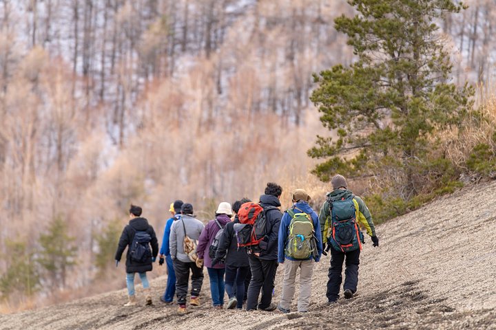 Trekking on the Mt. Asama with a great view
