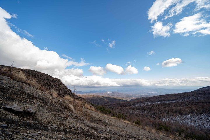 Trekking on the Mt. Asama with a great view