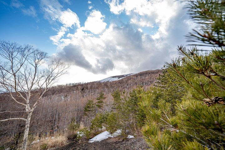 Trekking on the Mt. Asama with a great view