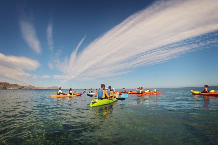 Cabo de Gata Active. Guided kayak and snorkel route through coves of the Natural Park