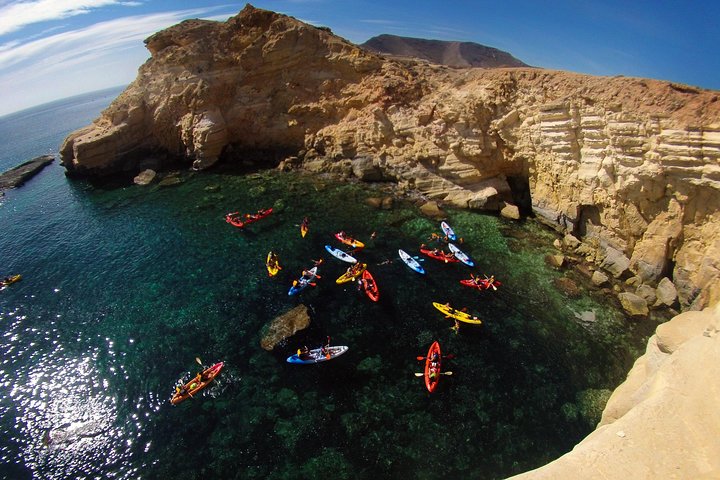 Cabo de Gata Active. Guided kayak and snorkel route through coves of the Natural Park