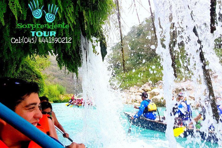 Swallow Show, Tamul Waterfall by canoe and Cenote Cueva del Agua