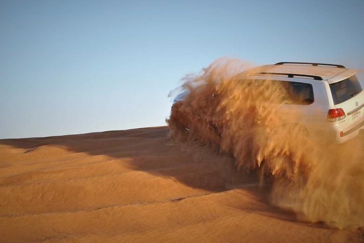 Desert safari, Dune bashing, sandboarding, camel, ATV Option