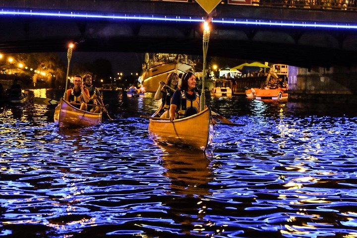 Night Canoe City Tour in Klaipeda
