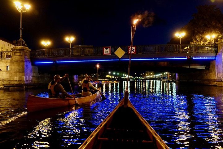 Night Canoe City Tour in Klaipeda
