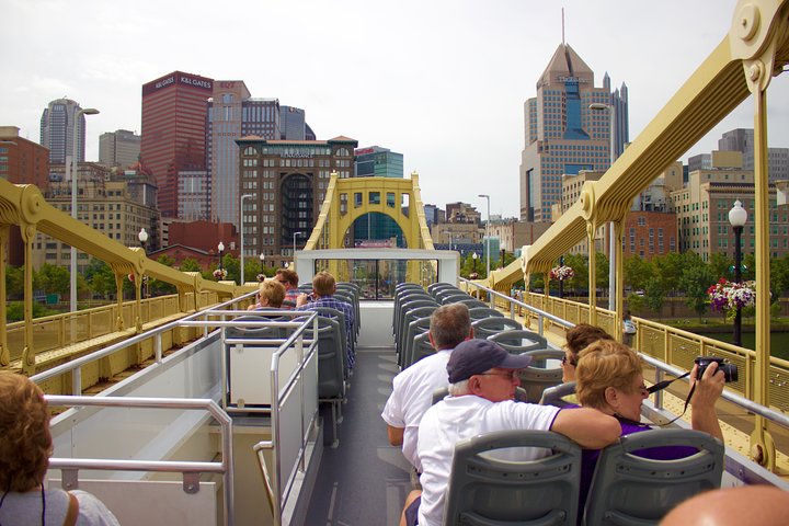 Double Decker bus sightseeing tour of Pittsburgh.