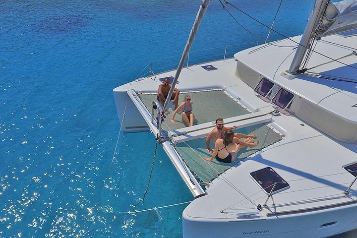 Luxury Athens Catamaran Cruise with Greek Meal & Drinks