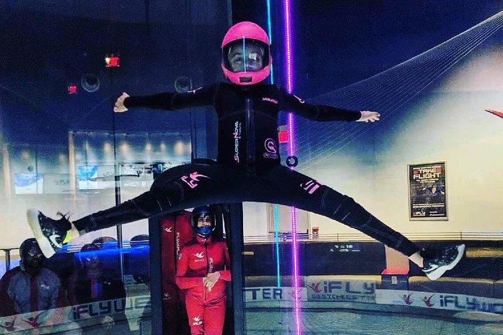 Montgomery Indoor Skydiving Experience with 2 Flights & Personalized Certificate