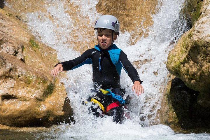 Canyoning descent of the Galamus Gorge