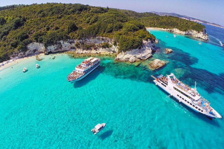 Full-Day Boat Tour of Paxos Antipaxos Blue Caves from Corfu