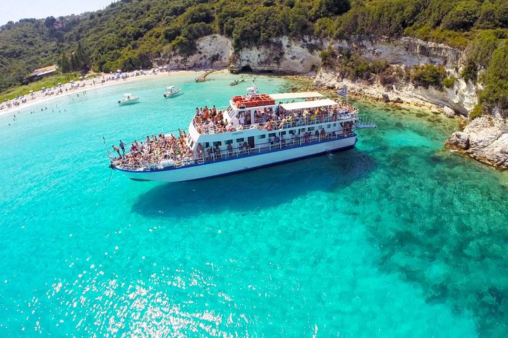 Paxos Antipaxos Blue Caves (Lakka Village) from Corfu