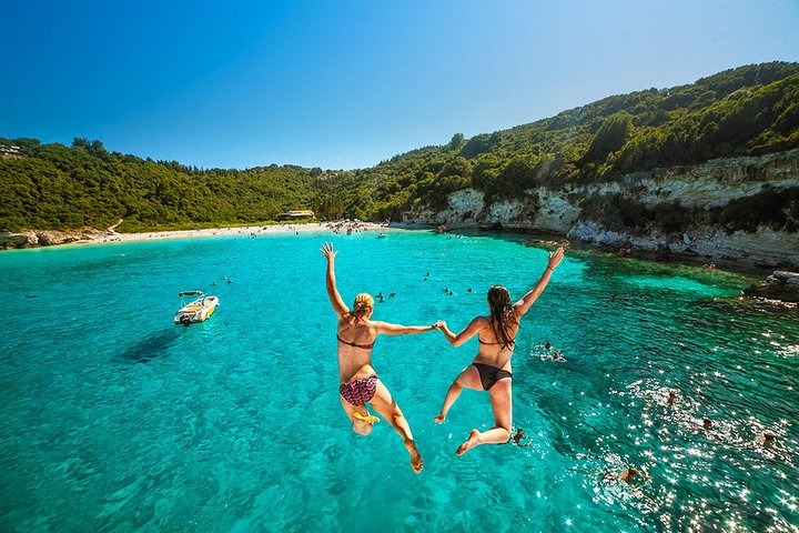 Full-Day Boat Tour of Paxos Antipaxos Blue Caves from Corfu
