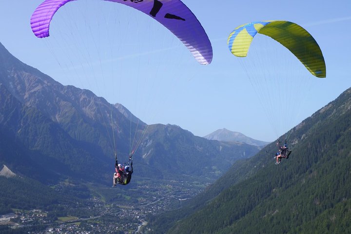 Paragliding Tandem Flight in Chamonix - Take-off from Plan-Praz