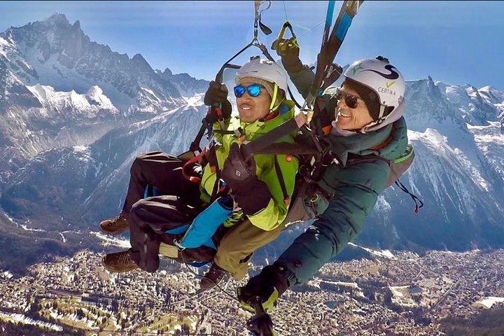 Paragliding Tandem Flight in Chamonix - Take-off from Plan-Praz