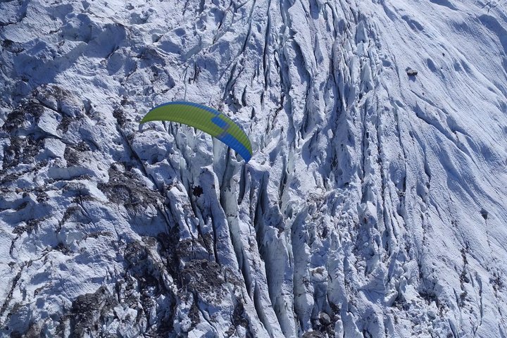 Paragliding Tandem Flight in Chamonix - Take-off from Plan-Praz