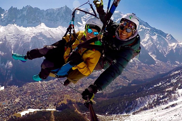 Paragliding Tandem Flight in Chamonix - Take-off from Plan-Praz