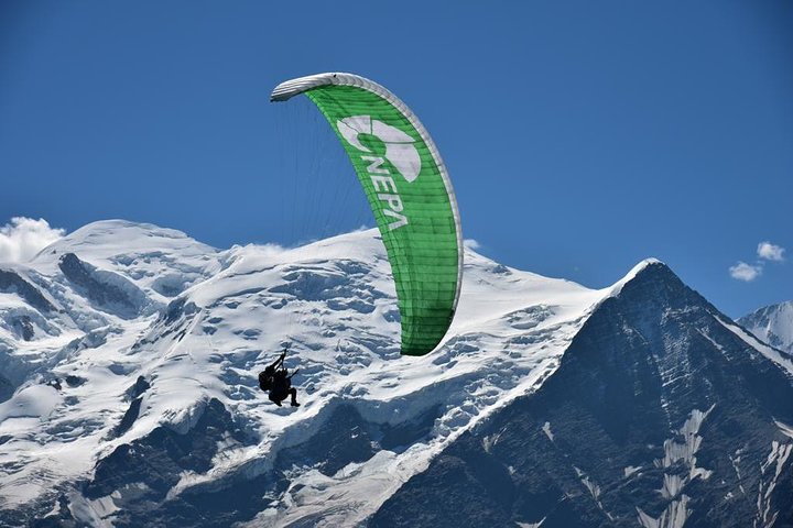 Paragliding Tandem Flight in Chamonix - Take-off from Plan-Praz