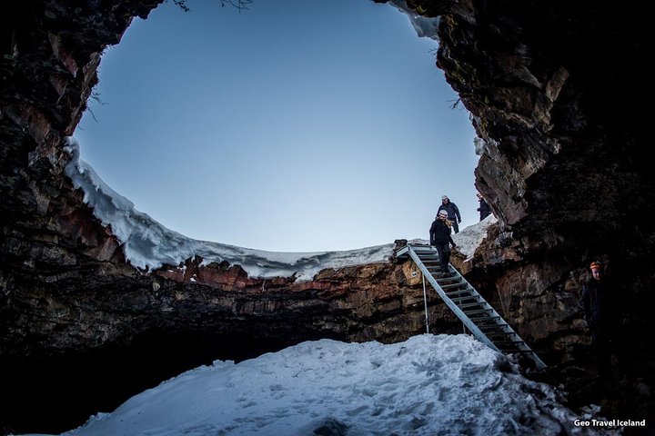 Ice Cave Lofthellir exploration - A permafrost Cave inside a magma tunnel.