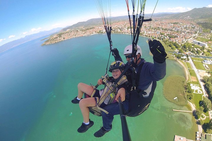 Paragliding above Ohrid
