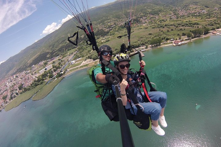 Paragliding above Ohrid