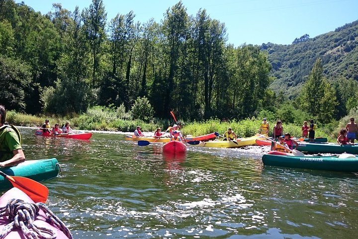 Guided kayaking on the Nalón river Oviedo