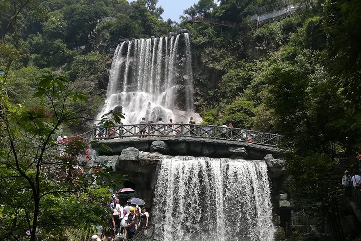 Gulong Gorge Skywalk Glass Bridge and Waterfall View Private Tour