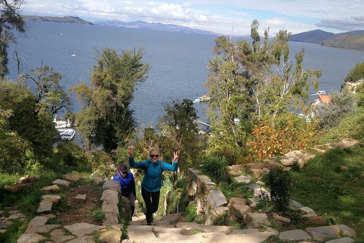 From La Paz:Tiwanacu and Titicaca lake in one day.