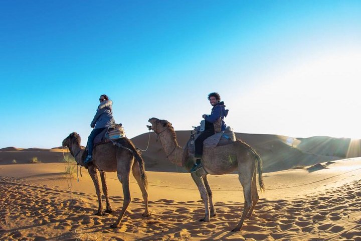 Luxury Camp in Merzouga Desert with Camel Trekking, Vehicule 4WD