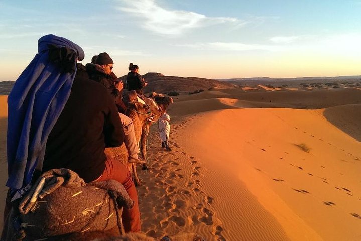 Trip To Merzouga Desert From Erfoud, Sunset Over Dunes Camel Ride
